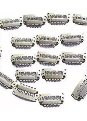 Silver wig clip
