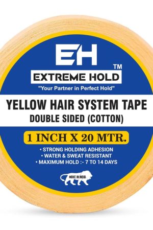 Extreme Hold Yellow cotton Tape | Wig Tape | Hair Patch Tape (20 Yard)
