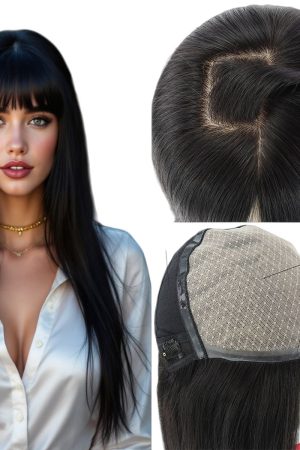 Silk Base Full Lace Human Hair Wig Hand Tied Silk Top Wig 100% Human hair Natural Black