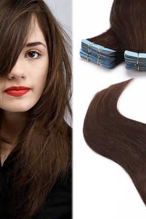 26inch, (50g/20strand, 100g/40 strand) Seamless Thick Tape In 100% Remy Human Hair Double Thick
